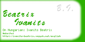 beatrix ivanits business card